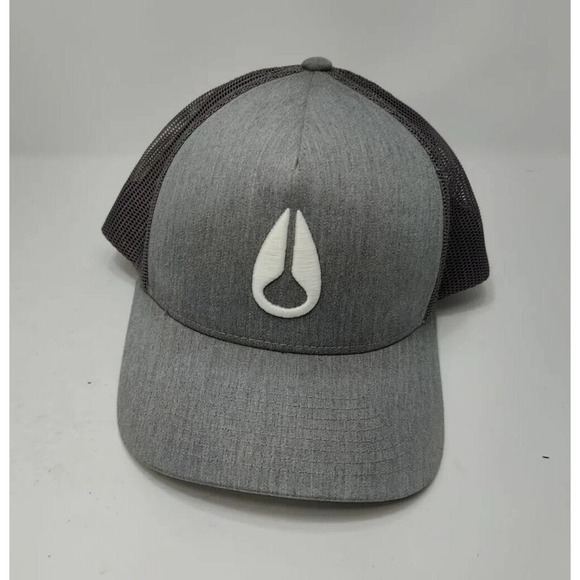 Nixon Men's Trucker Hat adjustable Gray w/White Embroider Logo OSFM Acrylic/Wool - Picture 9 of 9